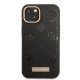 Чехол Guess Peony Logo Plate MagSafe для iPhone 13 - Черный
