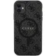 Apple iPhone 11 6.1\'\' Guess 4G Collection Leather Metal Logo MagSafe Case Cover, Black | Telefona Maciņš Vāks...