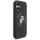 Чехол Karl Lagerfeld для iPhone 17 Silicone Karl & Choupette Ring MagSafe, черный