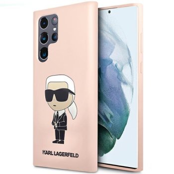 Samsung Galaxy S23 Ultra (SM-S918) Karl Lagerfeld Silicone Ikonik Case Cover (KLHCS23LSNIKBCP), Pink | Чехол...