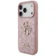 Чехол Guess Fixed Glitter Big 4G для iPhone 17 Pro / 18 Pro, розовый