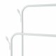 Double Garment Rack on Wheels for Clothes Storage, white