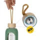 4FIZJO Glass Water Bottle 1 L, Olive Green