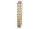 Hanging Wardrobe Organizer with 10 Shelves, 30x15x120cm, Beige