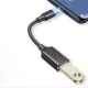 Кабель-адаптер USB-C на USB-A 3.0 OTG (19 см, 60W) Черный