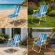 Folding Tourist and Beach Chair with Armrests