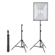 Puluz PU5071EU studijas komplekts ar 50x70cm softboksu, statīvu un 4 LED spuldzēm