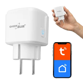 Greenblue GB735 W Viedā WiFi Rozete ar Enerģijas Mērītāju, 16A/3840W, Balta