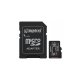 Kingston Canvas Select Plus 64GB microSD atmiņas karte 100MB/s ar adapteri, melna
