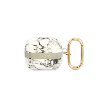Guess чехол для AirPods 3 Marble Strap Collection серый