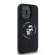 Karl Lagerfeld silikona vāciņš ar Karl & Choupette galviņām, gredzenu un MagSafe iPhone 16 Pro Max — melns |...