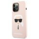 Чехол Karl Lagerfeld Silicone Karl\'s Head для iPhone 13 Pro / 13 - Светло-розовый