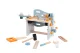 Ecotoys 1182N WHITE koka instrumentu galds un konstruktors bērniem, 52 detaļas