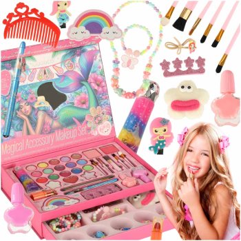 Bērnu kosmētikas un manikīra komplekts čemodānā ar nāras motīvu