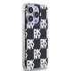 DKNY iPhone 15 Pro vāciņš IML Checkered Mono Pattern, melns