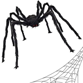 Giant Spider Tarantula Halloween Decoration XXL, Black