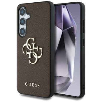 Чехол Guess Grained Big 4G Logo для Samsung Galaxy S25 Plus коричневый