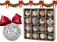 Ziemassvētku Eglīšu Bumbas, Sudraba, Nesalaužamas, 16 gab., 55-65 mm | Christmas Tree Baubles, Silver, Unbreakable