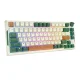 Royal Kludge RKH81 LED RGB Bezvadu mehāniskā spēļu tastatūra klaviatūra, Sky Cyan switch, zaļš| Wireless...