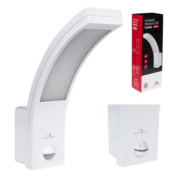 Фасадный LED светильник Maclean с датчиком движения, 10W, IP54, 750lm, белый