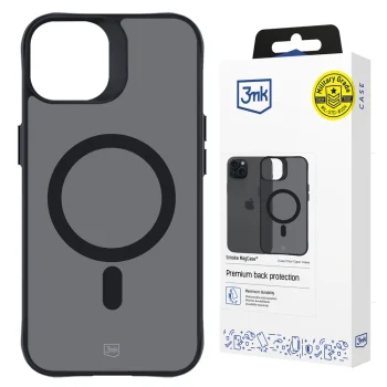 3mk iPhone 15 Plus vāciņš Smoke MagCase, puscaurspīdīgs