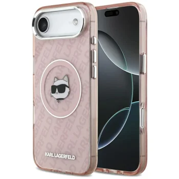 Karl Lagerfeld IML Choupette Head MagSafe Case for iPhone 17 Air, Pink