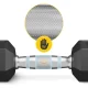 4FIZJO HEX Steel Dumbbell 15 kg, Black