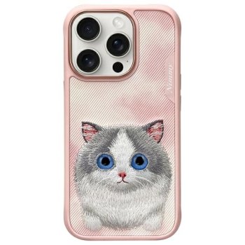 Nimmy iPhone 16 Pro Max vāciņš Big Eyed Pet 2.0 Cat, rozā