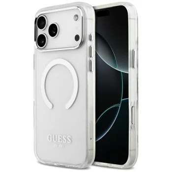 Guess Metal Outline MagSafe vāciņš iPhone 17 Pro Max — sudraba | Phone Case Cover