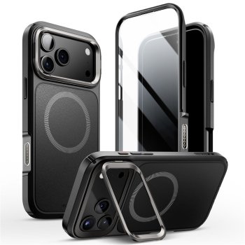Supcase IBLSN Ares Flip Mag MagSafe maciņš iPhone 17 Pro Max - Melns | Phone Case Cover Black