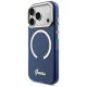 Guess IML Script Metal MagSafe Case for iPhone 17 Pro Max, Blue
