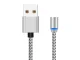 Magnētiskais uzlādes kabelis 3-in-1 Micro USB / Type-C / Lightning, 1m, Sudraba