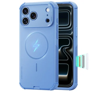 Чехол ESR Cyber Tough MagSafe для iPhone 18 Pro Max / 17 Pro Max, светло-голубой