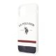 Apple iPhone 11 Pro Max 6.5\'\' US Polo Tricolor Pattern Collection Case Cover (USHCN65PCSTRB), White | Чехол...