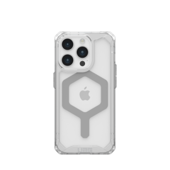 Apple iPhone 15 Pro 6.1'' UAG Plyo MagSafe Hard Case Cover, Transparent and Silver