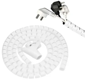 Kabeļu organizators balts 2m | Cable organizer white