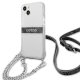 Guess прозрачный жесткий чехол iPhone 13 mini 4G Gray Strap Silver Chain