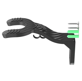 Wall Mounted Motorcycle Helmet Holder RW51, Black