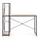 ModernHome datorgalds ar 3 plauktiem, 120x60 cm, gaišs ozols