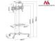 Maclean MC-661 Professional TV Cart Stand on Wheels, VESA 600x400, 55kg