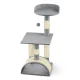 Kaķu nagu asināmais ar tuneli Pethaus PH-003, 79 cm, pelēks