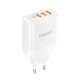 Dudao A5HEU 3xUSB-A 1xUSB-C PD 20W QC3.0 18W+ 2x12W sienas lādētājs – balts
