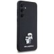 Karl Lagerfeld Samsung Galaxy A35 vāciņš Saffiano Karl&Choupette Pin, melns