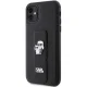 Чехол Karl Lagerfeld для iPhone 11 Gripstand Saffiano Karl & Choupette, черный