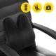 4Fizjo PRO ortopēdiskais muguras spilvens, melns