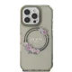 Guess iPhone 16 Pro Max Case IML Flowers Wreath MagSafe, Black