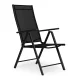 Steel Folding Garden Chair with Adjustable Backrest MultiGarden, Black