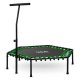 Neo-Sport 1103 fitnesa batuts ar rokturi, 127 cm, sešstūra, zaļš