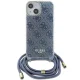 Apple iPhone 15 6.1\'\' Guess Crossbody Cord 4G Print Case Cover, Blue | Чехол Кейс Бампер...