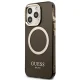 Чехол Guess Gold Outline Translucent MagSafe для iPhone 13 Pro Max - черный